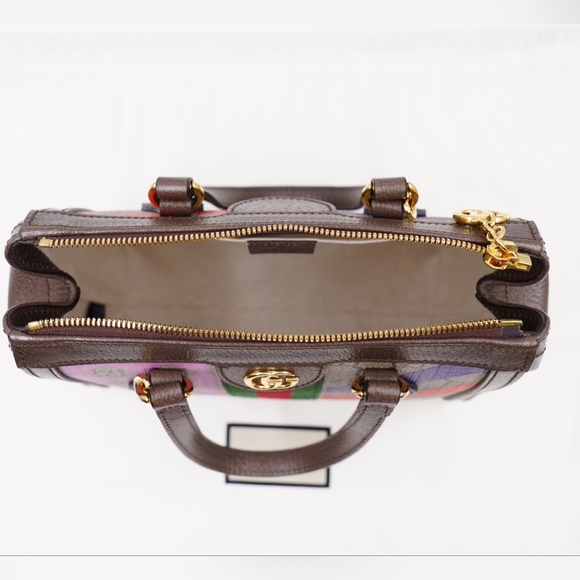 AJ56❤️Gucci Geometric GG Supreme Ophidia Tote - Picture 13 of 16